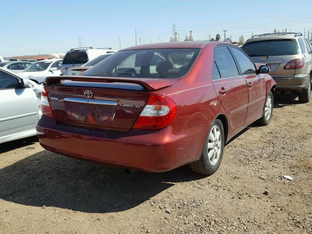 4T1BE30K62U106747 - 2002 TOYOTA CAMRY LE BURGUNDY photo 4