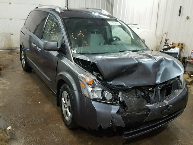 5N1BV28U48N118060 - 2008 NISSAN QUEST S GRAY photo 1