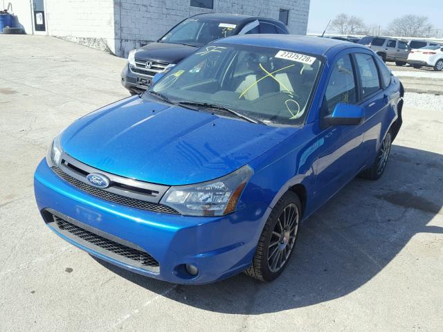 1FAHP3GN6BW175649 - 2011 FORD FOCUS SES BLUE photo 2