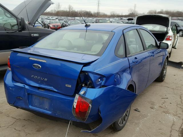 1FAHP3GN6BW175649 - 2011 FORD FOCUS SES BLUE photo 4