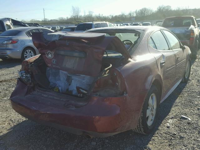 2G2WP522951136936 - 2005 PONTIAC GRAND PRIX MAROON photo 4