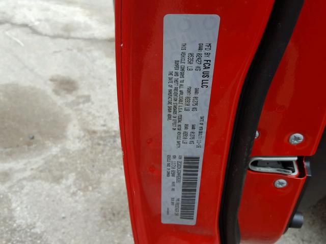 2C3CDXJG3HH526351 - 2017 DODGE CHARGER SX RED photo 10