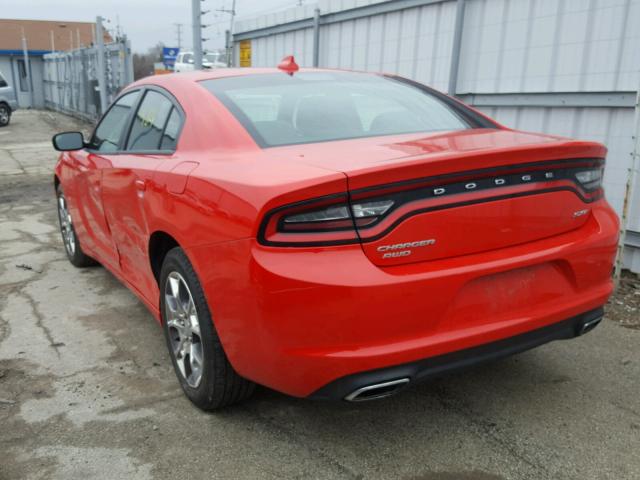 2C3CDXJG3HH526351 - 2017 DODGE CHARGER SX RED photo 3