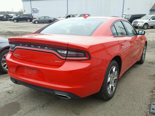 2C3CDXJG3HH526351 - 2017 DODGE CHARGER SX RED photo 4