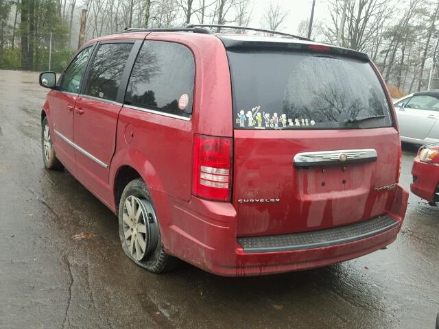 2A8HR54199R679416 - 2009 CHRYSLER TOWN & COU RED photo 3