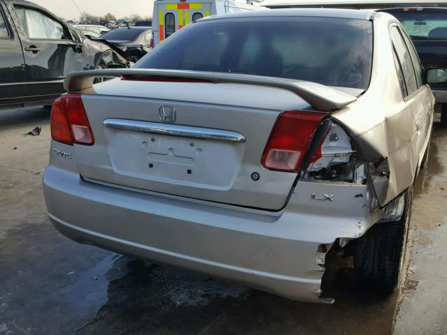 1HGES16512L057612 - 2002 HONDA CIVIC LX GOLD photo 4