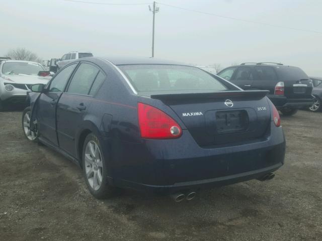 1N4BA41E17C842206 - 2007 NISSAN MAXIMA SE BLUE photo 3