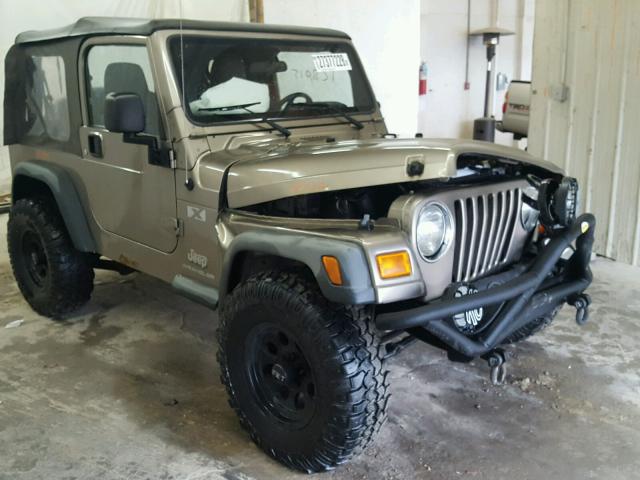 1J4FA39S64P762642 - 2004 JEEP WRANGLER X TAN photo 1