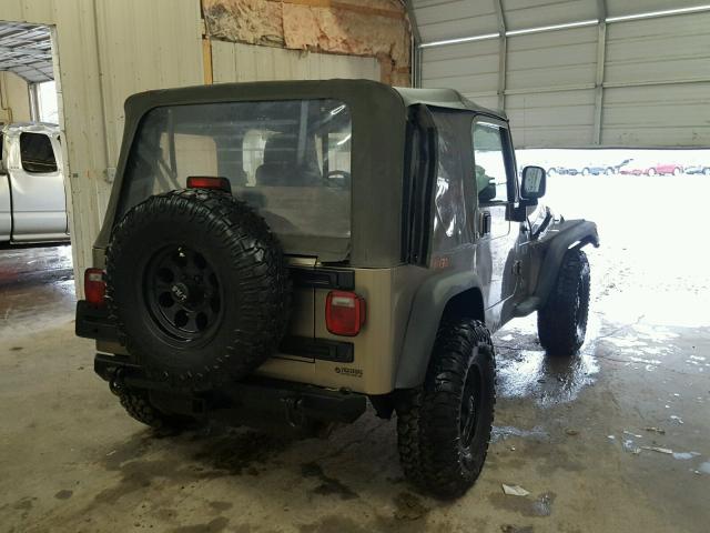 1J4FA39S64P762642 - 2004 JEEP WRANGLER X TAN photo 4