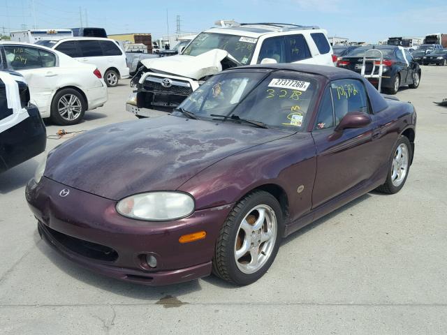 JM1NB3539Y0150561 - 2000 MAZDA MX-5 MIATA RED photo 2