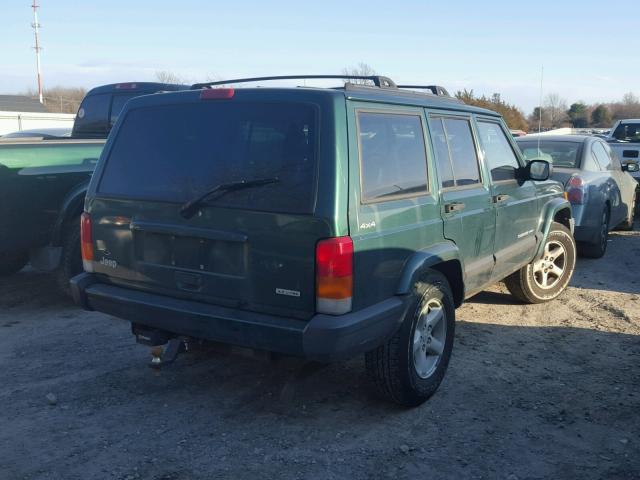 1J4FF48S11L616015 - 2001 JEEP CHEROKEE S GREEN photo 4