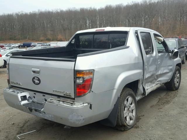 2HJYK16536H546264 - 2006 HONDA RIDGELINE SILVER photo 4