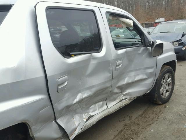 2HJYK16536H546264 - 2006 HONDA RIDGELINE SILVER photo 9