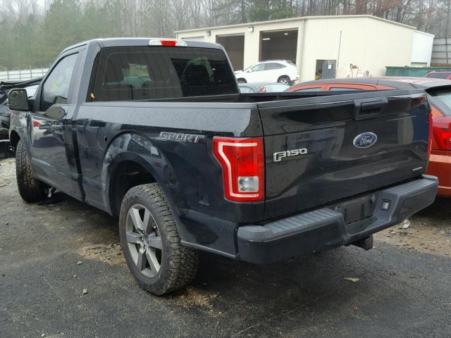 1FTMF1C84GFB41006 - 2016 FORD F150 BLACK photo 3