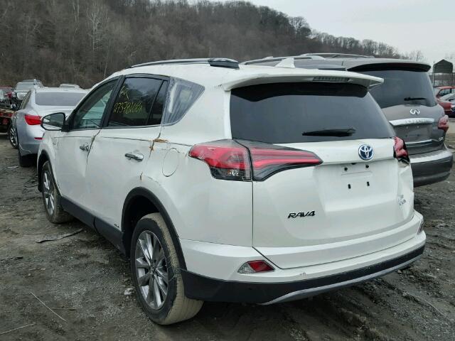 JTMDJREV6HD122079 - 2017 TOYOTA RAV4 HV LI WHITE photo 3