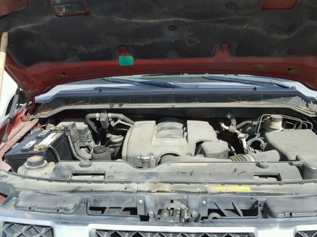 1N6BA06A06N554959 - 2006 NISSAN TITAN XE RED photo 7