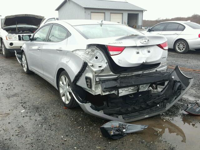 KMHDH4AE4CU288898 - 2012 HYUNDAI ELANTRA GL SILVER photo 3