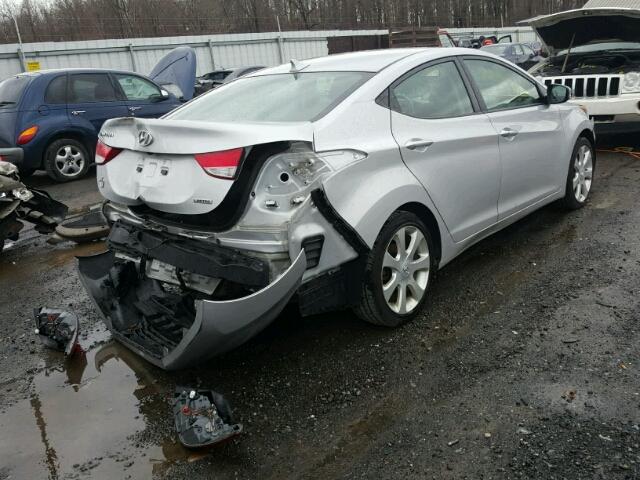 KMHDH4AE4CU288898 - 2012 HYUNDAI ELANTRA GL SILVER photo 4