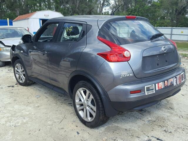 JN8AF5MR6CT104606 - 2012 NISSAN JUKE S GRAY photo 3