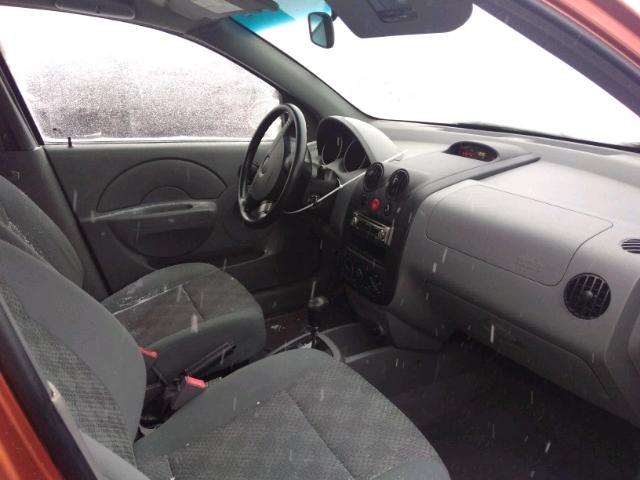 KL1TD62625B367913 - 2005 CHEVROLET AVEO BASE Narıncı foto 5