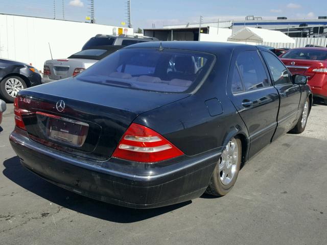 WDBNG70J9YA007892 - 2000 MERCEDES-BENZ S 430 BLACK photo 4