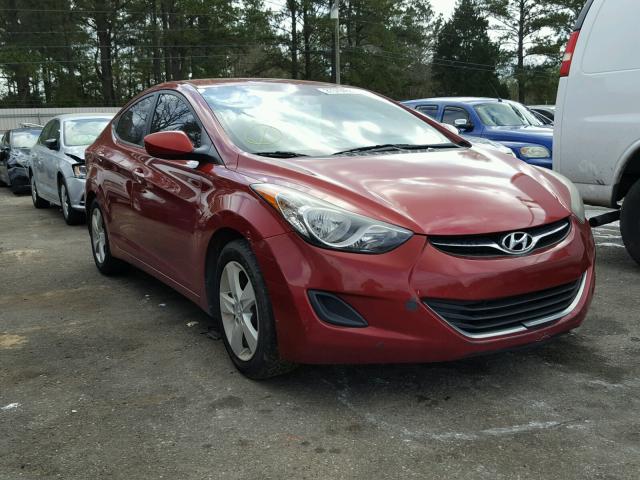 KMHDH4AE0BU156185 - 2011 HYUNDAI ELANTRA GL RED photo 1