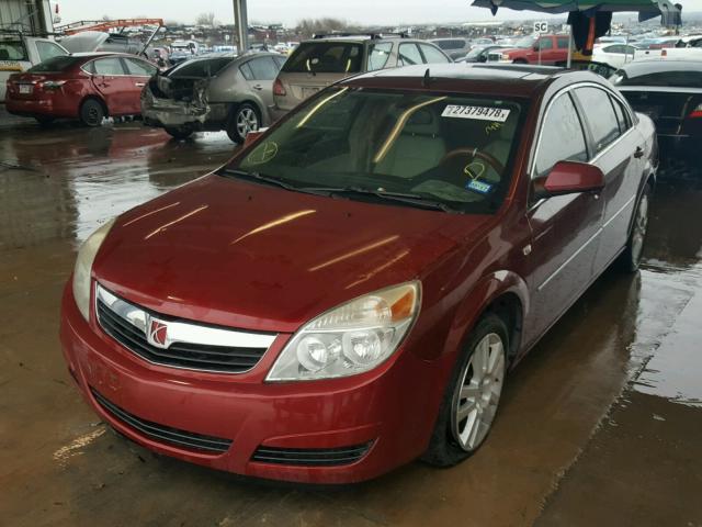 1G8ZS57N08F240829 - 2008 SATURN AURA XE BURGUNDY photo 2