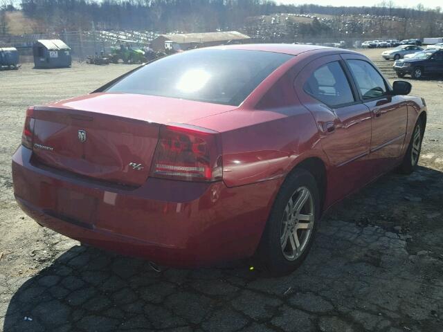 2B3KA53H76H134367 - 2006 DODGE CHARGER R/ RED photo 4