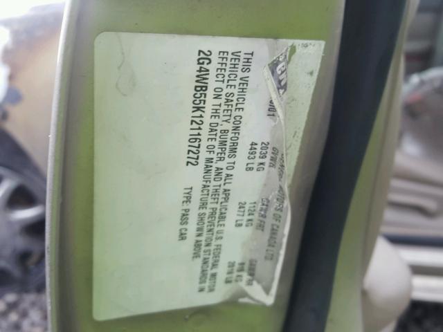 2G4WB55K121167272 - 2002 BUICK REGAL LS 金色 照片 10