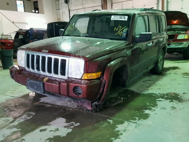 1J8HG48K87C658680 - 2007 JEEP COMMANDER RED photo 2