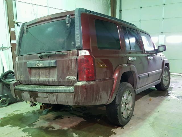 1J8HG48K87C658680 - 2007 JEEP COMMANDER RED photo 4