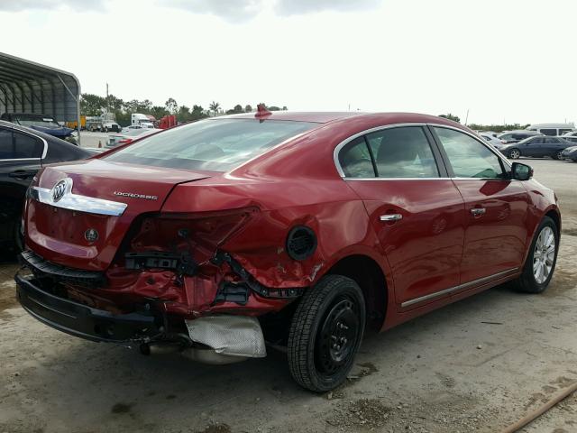 1G4GC5E32DF238629 - 2013 BUICK LACROSSE RED photo 4