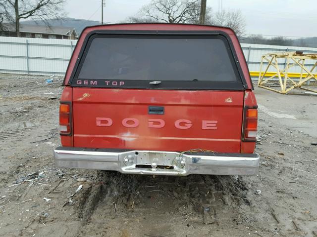 1B7FL26X5MS371649 - 1991 DODGE DAKOTA RED photo 6