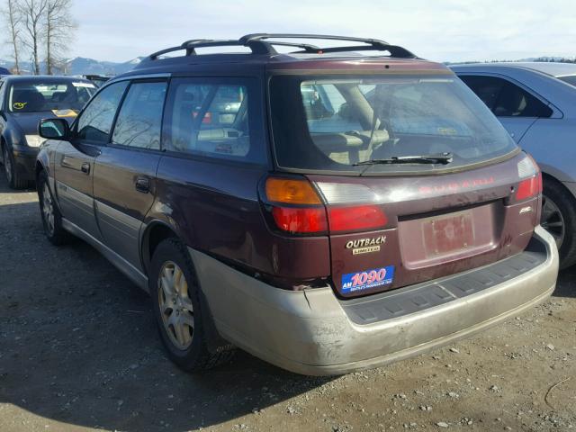 4S3BH6863Y7669654 - 2000 SUBARU LEGACY OUT MAROON photo 3