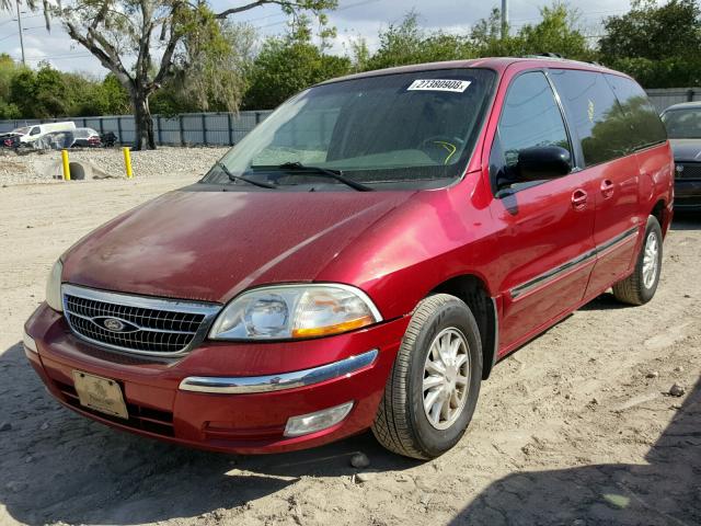 2FMZA5247YBB60089 - 2000 FORD WINDSTAR S RED photo 2