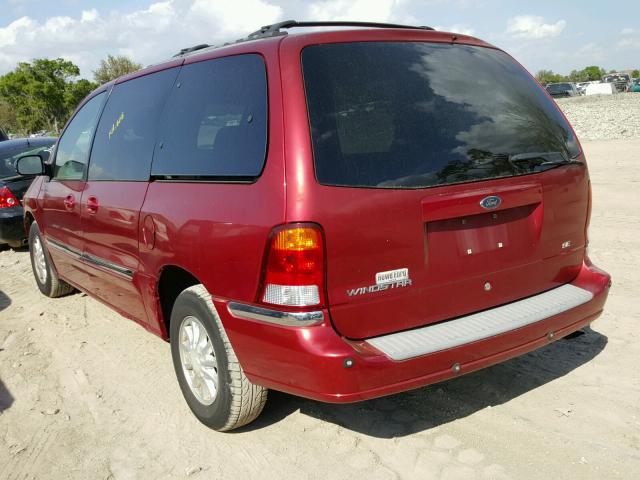 2FMZA5247YBB60089 - 2000 FORD WINDSTAR S RED photo 3