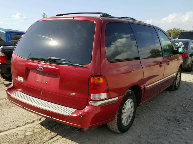 2FMZA5247YBB60089 - 2000 FORD WINDSTAR S RED photo 4