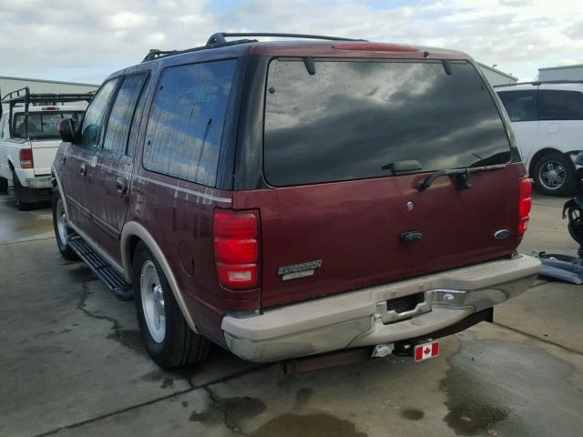 1FMPU18L4WLA21766 - 1998 FORD EXPEDITION BURGUNDY photo 3