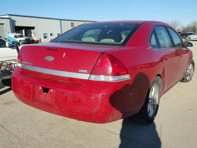 2G1WT58K181215755 - 2008 CHEVROLET IMPALA LT RED photo 4