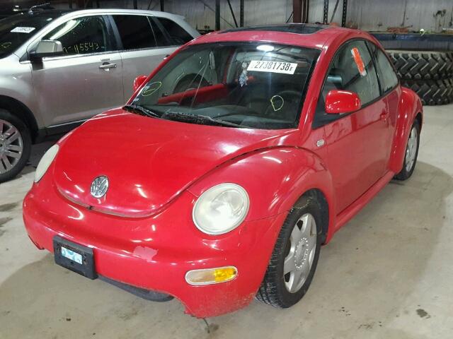 3VWCC21C4YM411111 - 2000 VOLKSWAGEN NEW BEETLE RED photo 2