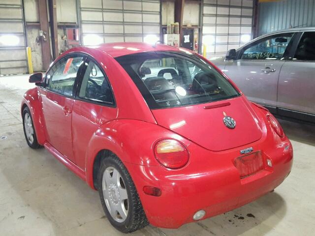 3VWCC21C4YM411111 - 2000 VOLKSWAGEN NEW BEETLE RED photo 3