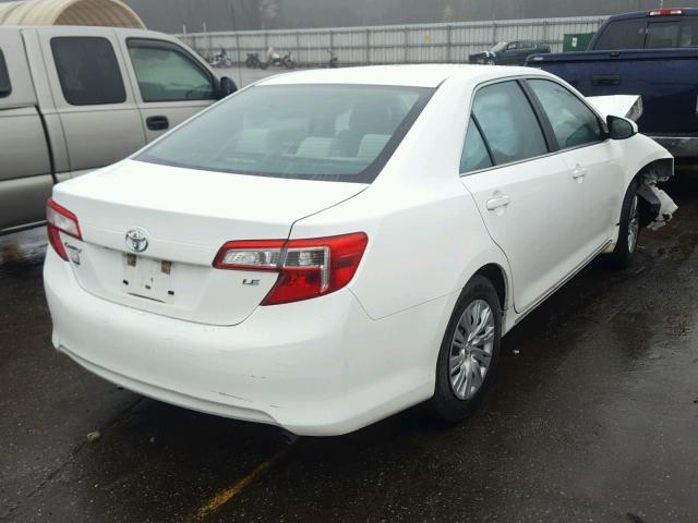 4T4BF1FK5ER417816 - 2014 TOYOTA CAMRY L WHITE photo 4