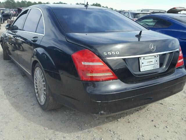 WDDNG71X67A024271 - 2007 MERCEDES-BENZ S 550 BLACK photo 3