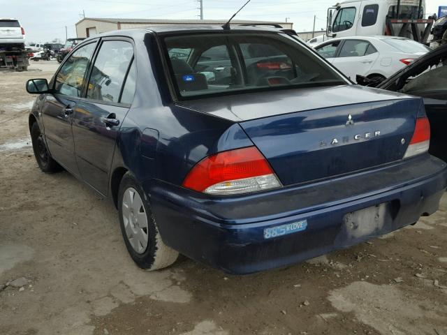 JA3AJ26E52U066151 - 2002 MITSUBISHI LANCER ES BLUE photo 3