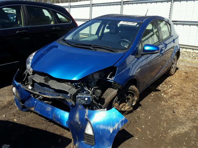 JTDKDTB38D1546163 - 2013 TOYOTA PRIUS C BLUE photo 2