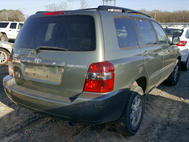 JTEDP21A560095028 - 2006 TOYOTA HIGHLANDER GREEN photo 4