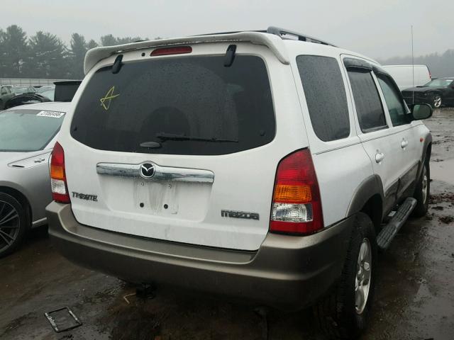 4F2CZ94174KM16308 - 2004 MAZDA TRIBUTE LX WHITE photo 4