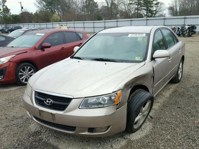 5NPEU46F76H008198 - 2006 HYUNDAI SONATA GLS TAN photo 2