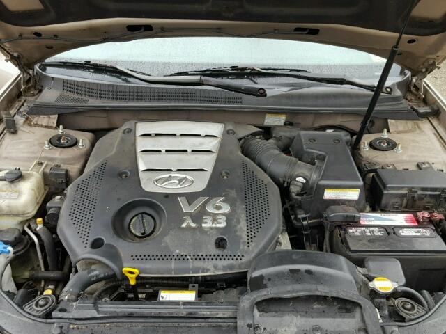 5NPEU46F76H008198 - 2006 HYUNDAI SONATA GLS TAN photo 7