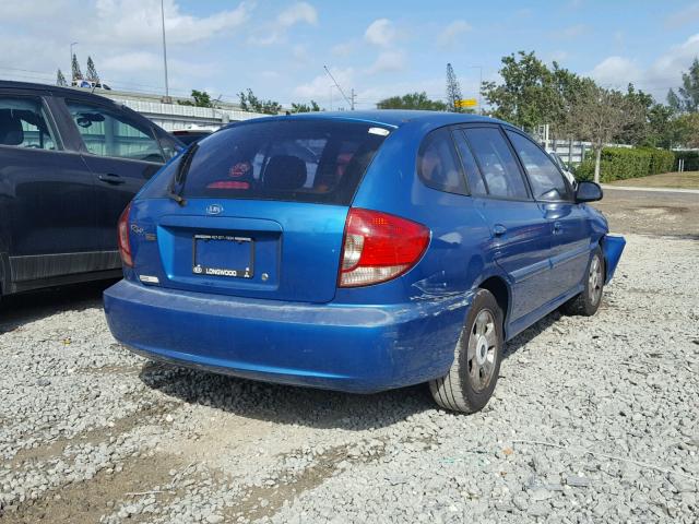 KNADC165956265843 - 2005 KIA RIO CINCO BLUE photo 4